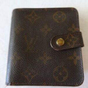 LV Vintage Monogram Ab Compact Zip Coin Wallet Purse